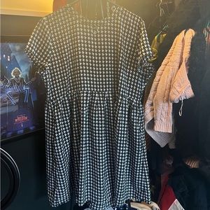 DISTURBIA MET1 FATALE HOUNDSTOOTH SKATER DRESS